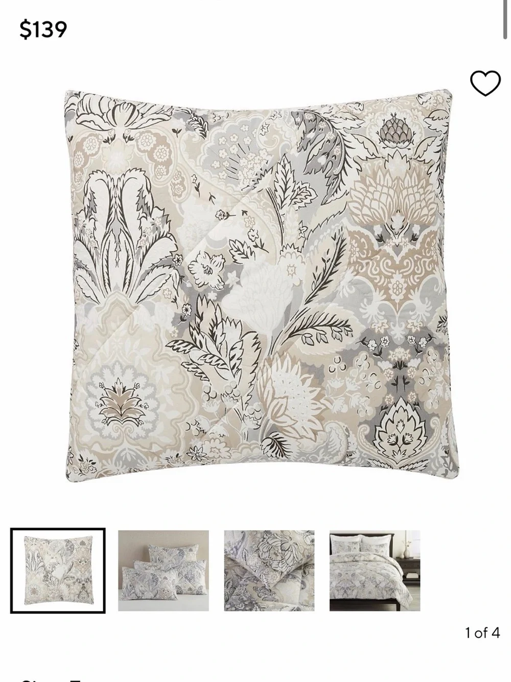Celeste Damask Percale Comforter Sham set